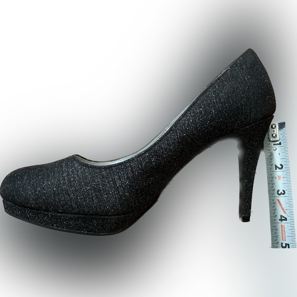 Fioni Night Women’s 9W Black Sparkly Heels - Picture 5 of 5